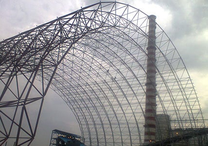 petcoke storage sheds